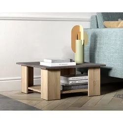 TemaHome »Square« Kaffeetisch Eiche mit Concrete 67x31x67 cm