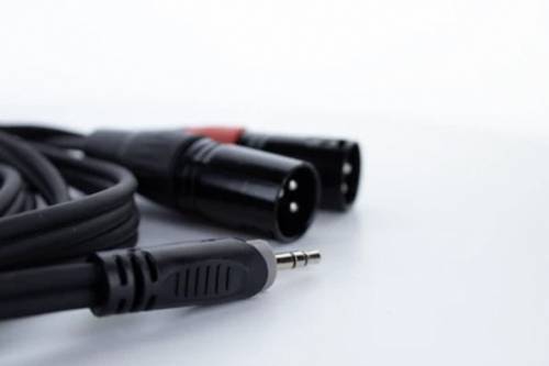 Cordial EY 3 WMM XLR Y-Adapter [1x Klinkenstecker 3.5mm - 2x XLR-Stecker 3 polig]