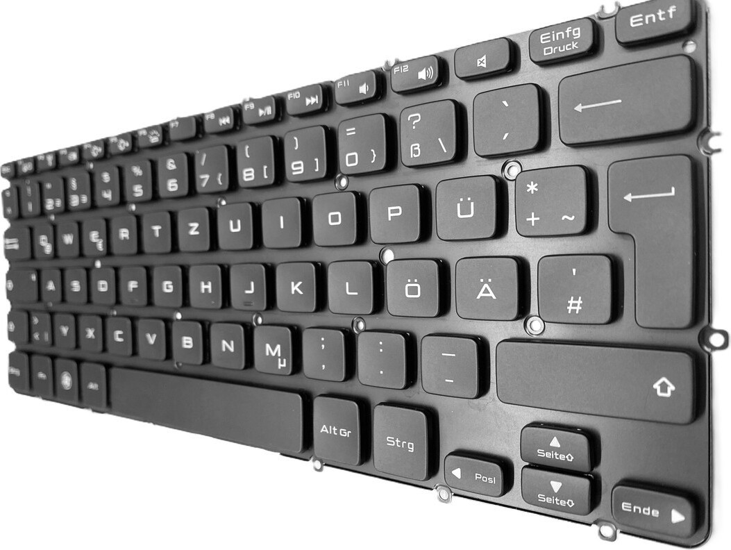 T-ProTek Toetsenbord met achtergrondverlichting voor Dell XPS 13 (9365-1462) - Duits layout