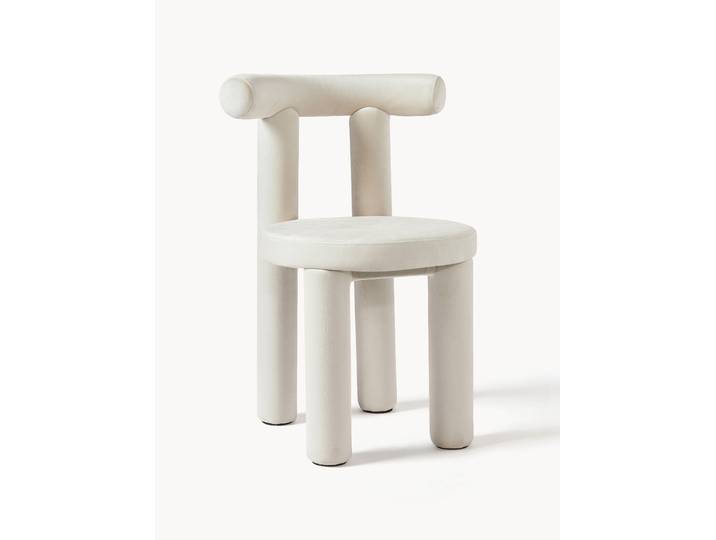 Chaise rembourrée en velours Calan