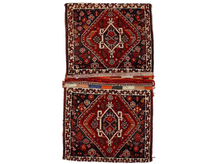 Kelim Tasche Nomaden Teppich 59x109 Handgewebt Orientteppich Perserteppich Wolle