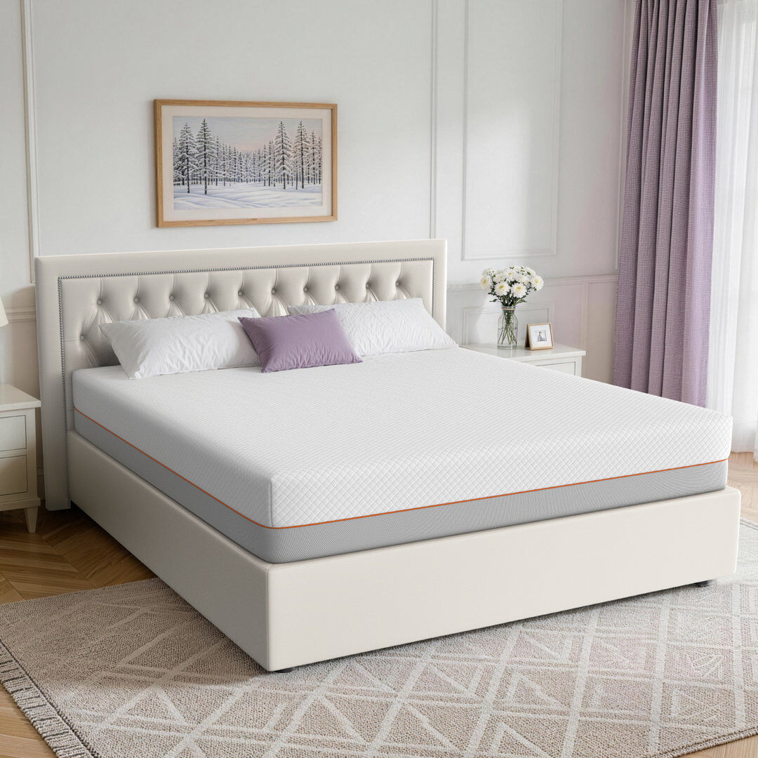 Rattrix 20cm Memory Foam Mattress, Medium Firm Mattress with Soft Skin-friendly Fabric for Breathable Comfort Sleep King (5')