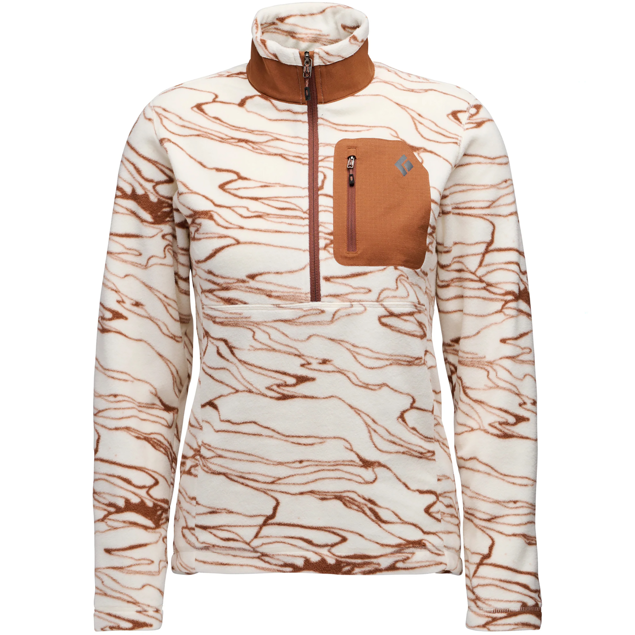 Black Diamond Rift Half Zip Fleece Damen Pullover beige Größe S Trekking Elastisch