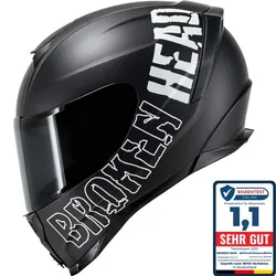 Broken Head Integralhelm BeProud Sport Black Edition + Schwarzes Visier XS (53-54 cm)
