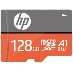 HP SDU U3 Micro SD A1 card 128GB (128 GB, microSDXC, UHS-III), Speicherkarte, Orange, Grau