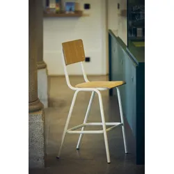 Barhocker Zero Bar Weiß/Eiche