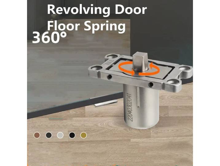 Charnière pivotante de porte en bois rotative à 360 degrés, tampon d'arbre rotatif, ressort de sol hydraulique à retour automatique dissimulé
