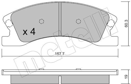Metelli Bremsbelagsatz, Scheibenbremse 22-0626-0 Für Jeep