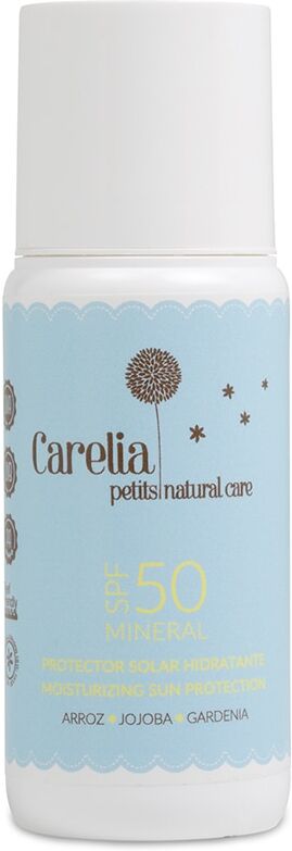 Carelia Crema Solar Natural Care Sun Protection SPF50 (100 ml.) blanco. Blanco niño