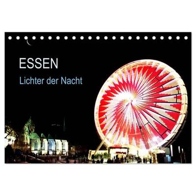 Essen Lichter der Nacht (Tischkalender 2027 DIN A5 quer), CALVENDO Monatskalender