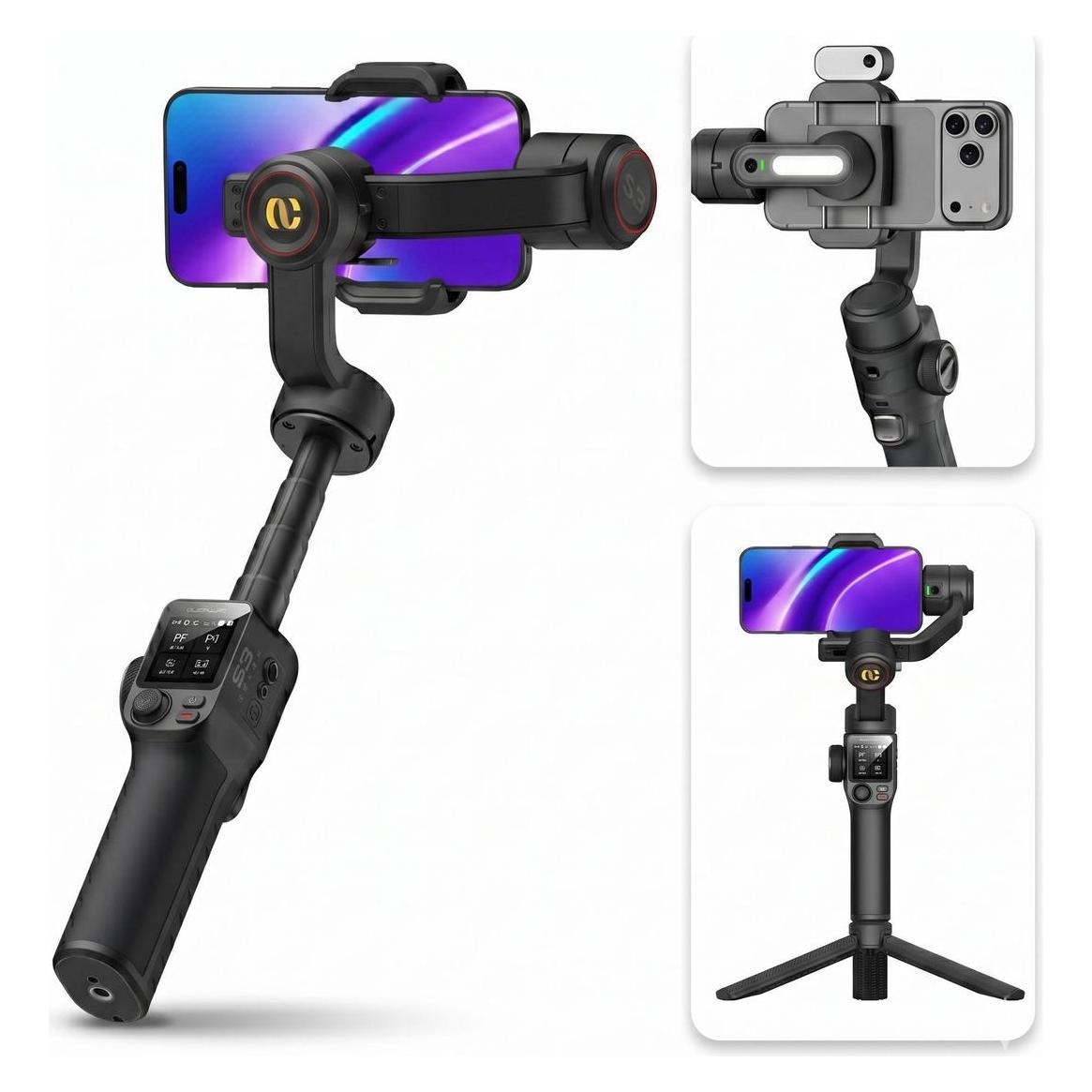 Hohem AOCHUAN S3 Gimbal mit KI-Sensor (schwarz) (Smartphone) (1010100311)