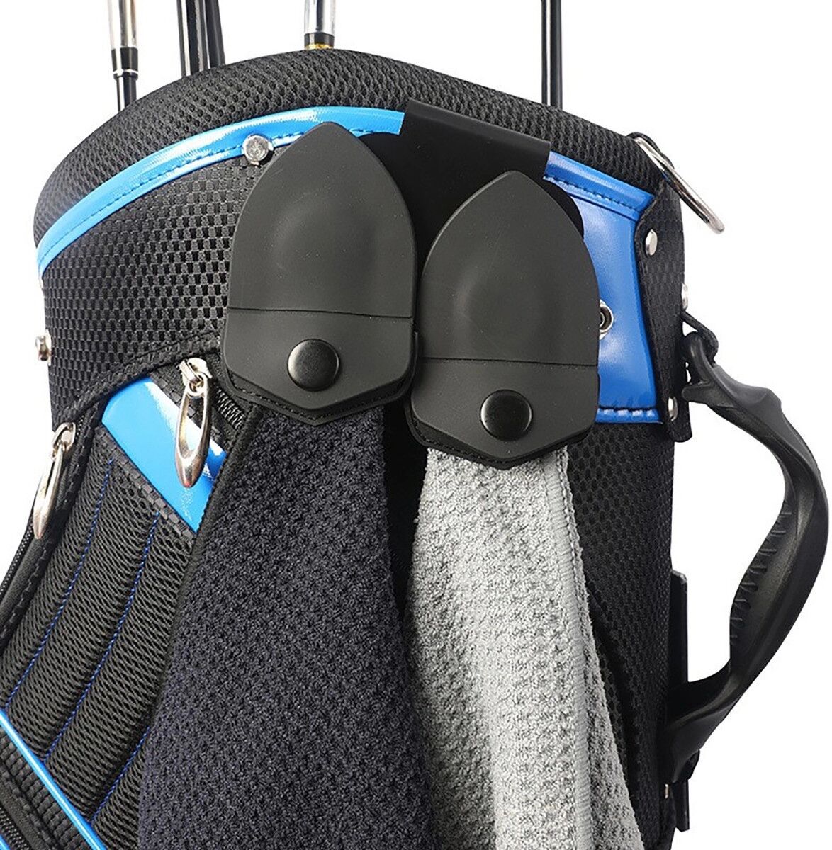 INF Magnetischer Rückclip – 3-in-1 Metall-Golfkappenclip mit magnetischem Ballmarker, tragbarer Eisen-Visierclip, Schwarz