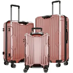 4FLY 3-teiliges Hartschalen-Kofferset »Carbo« rosa