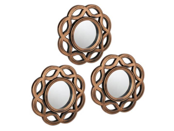 Relaxdays Lot de 3 miroirs décoratifs