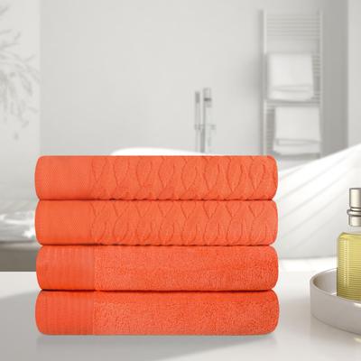 Turkish Cotton Herringbone and Solid Bath Towel Set by Superior