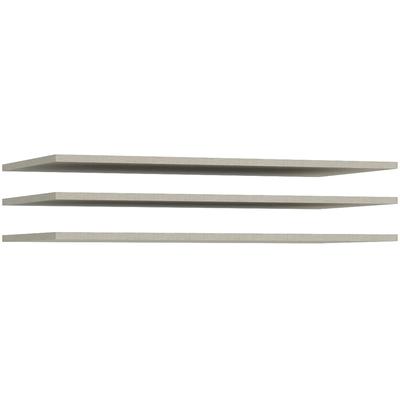 Einlegeboden FORTE, grau, B:77,3cm H:42cm T:1,5cm, Holzwerkstoff, Einlegeböden, Einlegeboden, 3er Set Einlegeboden, variable Positionierung, Textilstruktur