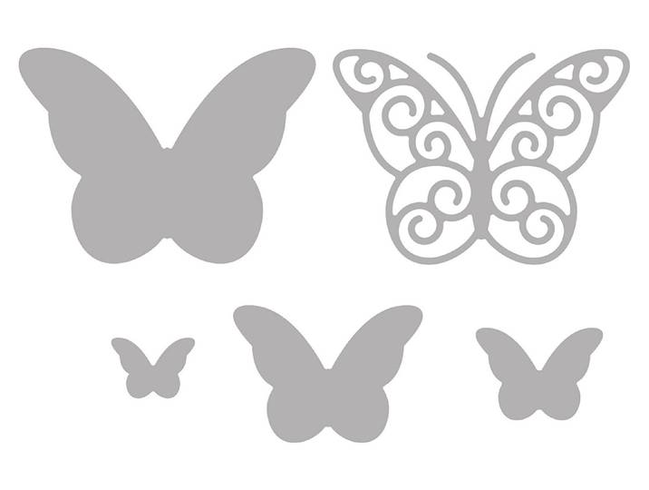Rayher Stanzschablonen-Set Whimsical Butterflies 1.3 × 4.5 cm 5 Stück