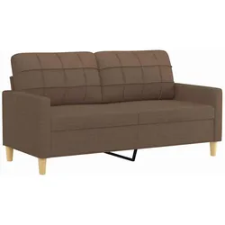 vidaXL 2-Sitzer-Sofa Braun 140 cm Stoff