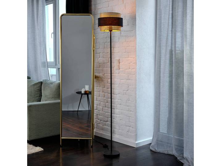 OSRAM Stehlampe Decor Hornet, schwarz, für Wohn- / Esszimmer, Textil / Stoff / Seide, Modern, Stehlampe
