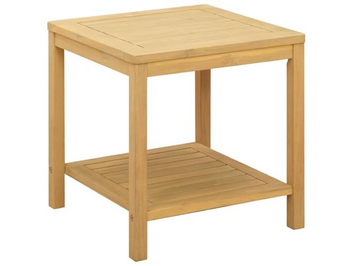 Beistelltisch aus Massivholz Akazie 45 x 45 cm Öl ny Gartenmöbel, Terrasse, Pool, Wohnzimmer, Getränke, Pflanzen, Akazienrahmen, leicht zu reinigen