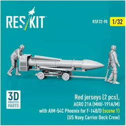 ResKit Red jerseys (2 pcs), AERO 21A (MHU-191A/M) with AIM-54C Phoenix for F-14B/D (scene 1) (US Navy Carri