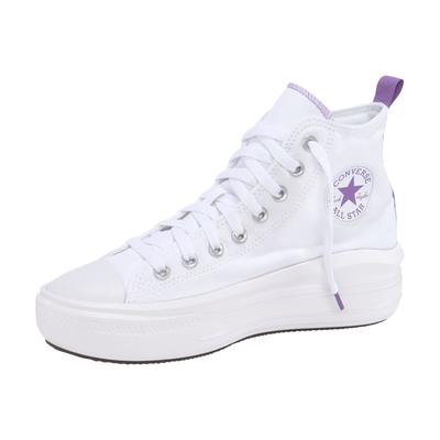 Plateausneaker CONVERSE "CHUCK TAYLOR ALL STAR MOVE CANVAS PLATFORM HI", Mädchen, Gr. 37,5, weiß, Textil, Schuhe Plateausneaker