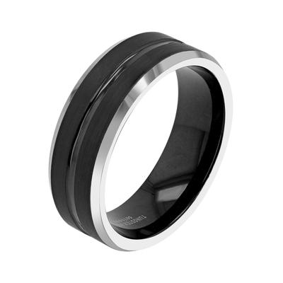 Fingerring AKZENT "Moros, langlebig" Gr. 70, bunt (bicolor), Fingerringe, Herren, 70, Fingerring