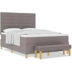 vidaXL, Boxspringbett, Inlunville (Linien-Design) (140 x 200 cm)