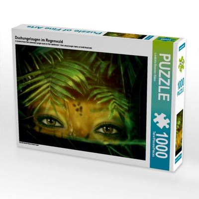 CALVENDO Puzzle Dschungelaugen im Regenwald | 1000 Teile Lege-Größe 64x48cm Foto-Puzzle für glückliche Stunden