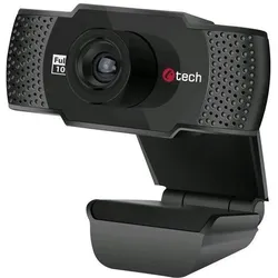 C-Tech Webkamera CAM-11FHD, 1080P, Mikrofon, Schwarz, Webcam, Schwarz