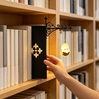 Uplift Picks Halloween Warm Glow Bookshelf Lamp Bookend For Cozy Reading Room Decor f