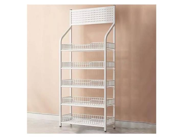 Snack-Organizer, 5-stufiges Snack-Regal for Geschäfte(White,60*27*165cm)