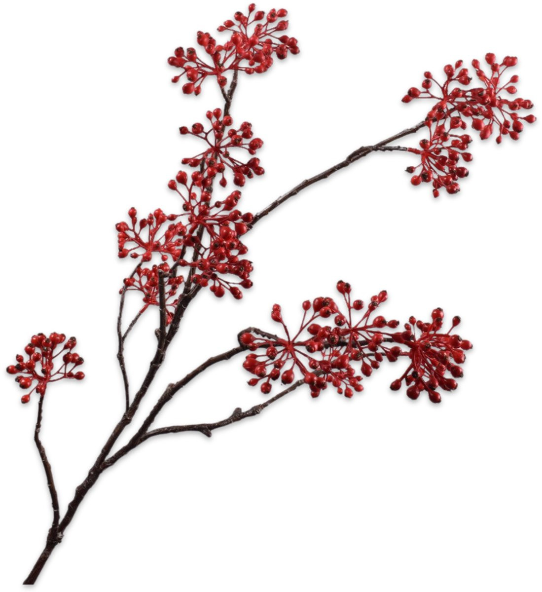 Silk-ka Kunstbloem Bessentak Rood Hoogte: 108 cm