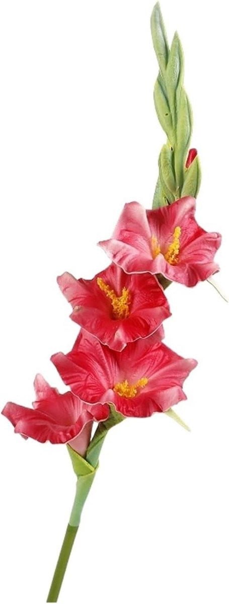 Kunstbloemen Gladiolen Rozerood - 56 cm