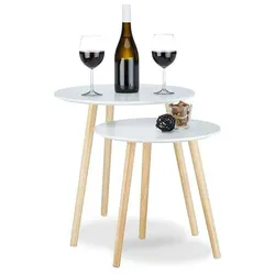 relaxdays Beistelltisch 2er Set