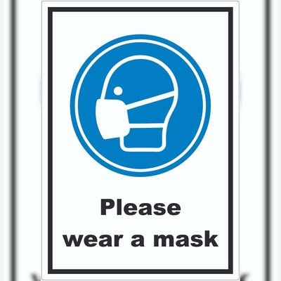 HB-Druck Please wear a mask Aufkleber A6 (105x148mm)
