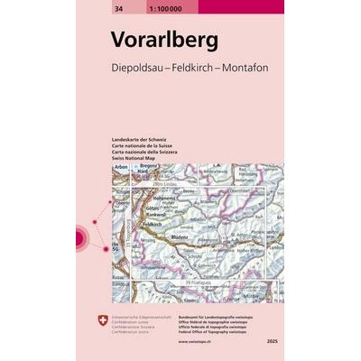 34 Vorarlberg, Sonstige von Bundesamt für Landestopografie swisstopo, Swisstopo, 978-3-302-00034-3