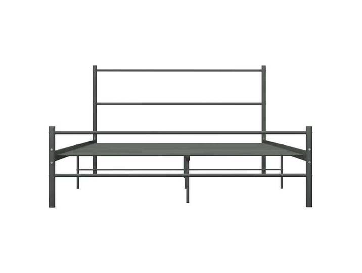 Structure de lit industriel - 2 Personnes - - métal - gris - 160x200 cm - pieds robustes - cadre robuste - avec rangement aby