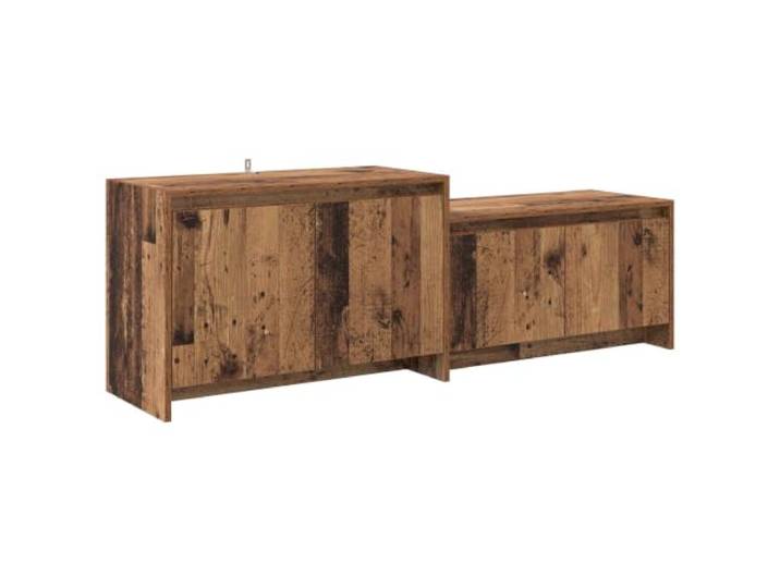 Kaorsrow TV-Lowboard 147x35x50 cm Altholz TV-Schrank Moderne TV Konsole im Altholz-Look mit 2 Türen und Ablage für Ihr Wohnzimmer oder Schlafzimmer, belastbar bis 60 kg.