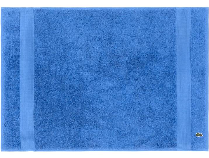 Badematte LACOSTE LLECROCO , blau (aerien), H:3mm, Baumwolle, Badematten, Badematte, mit Label-Applikationen