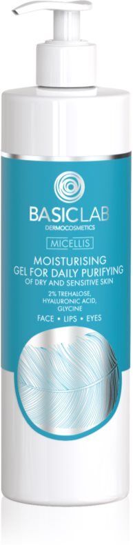 BasicLab Dermocosmetics Micellis feuchtigkeitsspendendes Reinigungsgel für trockene bis empfindliche Haut 300 ml