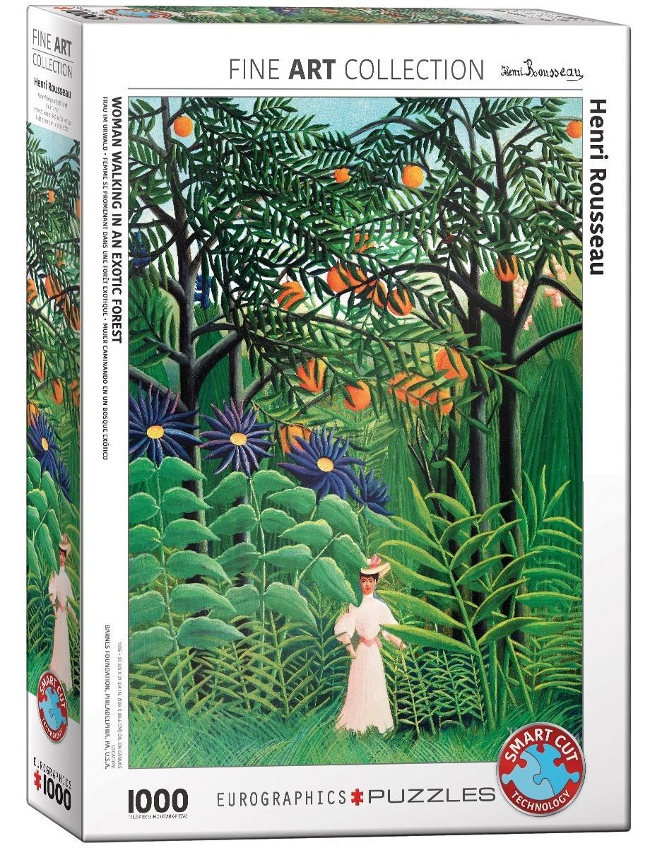 Eurographics Puzzel van 1000 stukjes Vrouw in een exotisch bos Henri Rousseau 6000-5608