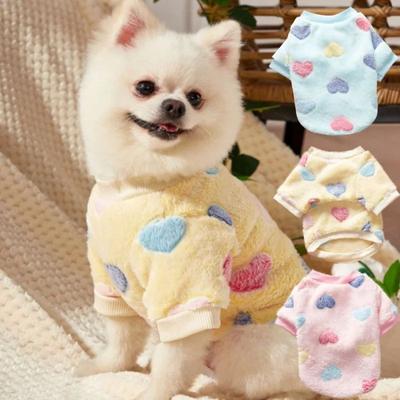 Uplift Treasures Heart Print Flannel Dog Vest Coat blue s