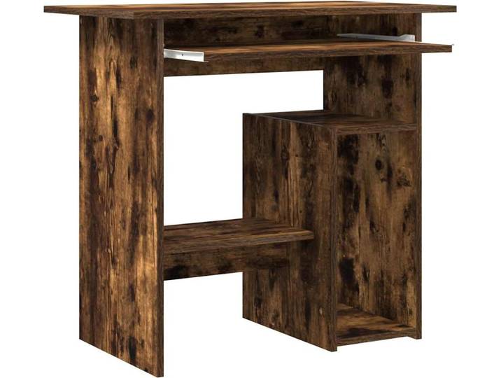 vidaXL Bureau chêne fumé 80x45x74 cm bois composite