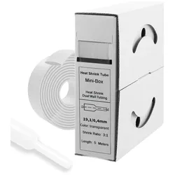 5m Schrumpfschlauch mit Kleber 19mm>6mm transparent Ratio 3:1
