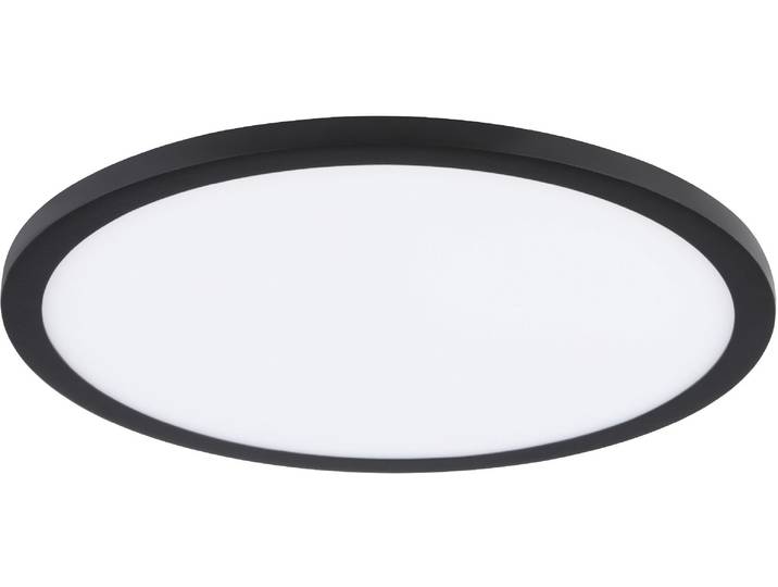 EGLO Deckenleuchte FUEVA FLEX , schwarz, Ø 22,5 H: 2,5cm, 1 Stk., Leuchten, Spot, Leuchtfläche, geringe Einbautiefe 25mm, Deckenleuchte
