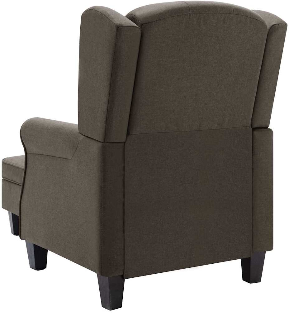 vidaXL Fauteuil avec repose-pied Taupe Tissu