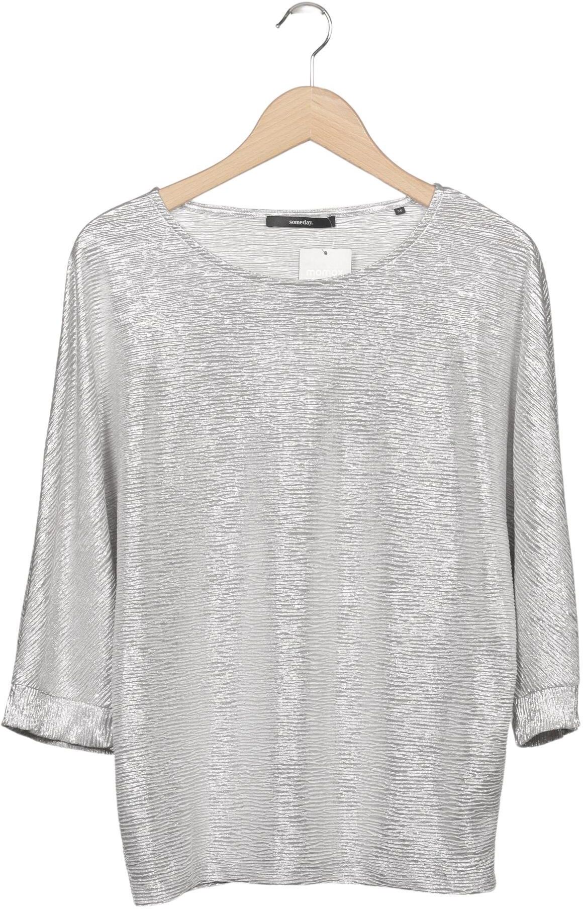 someday. Damen Langarmshirt, Silber, Gr. EU 36, Synthetik - Second Hand