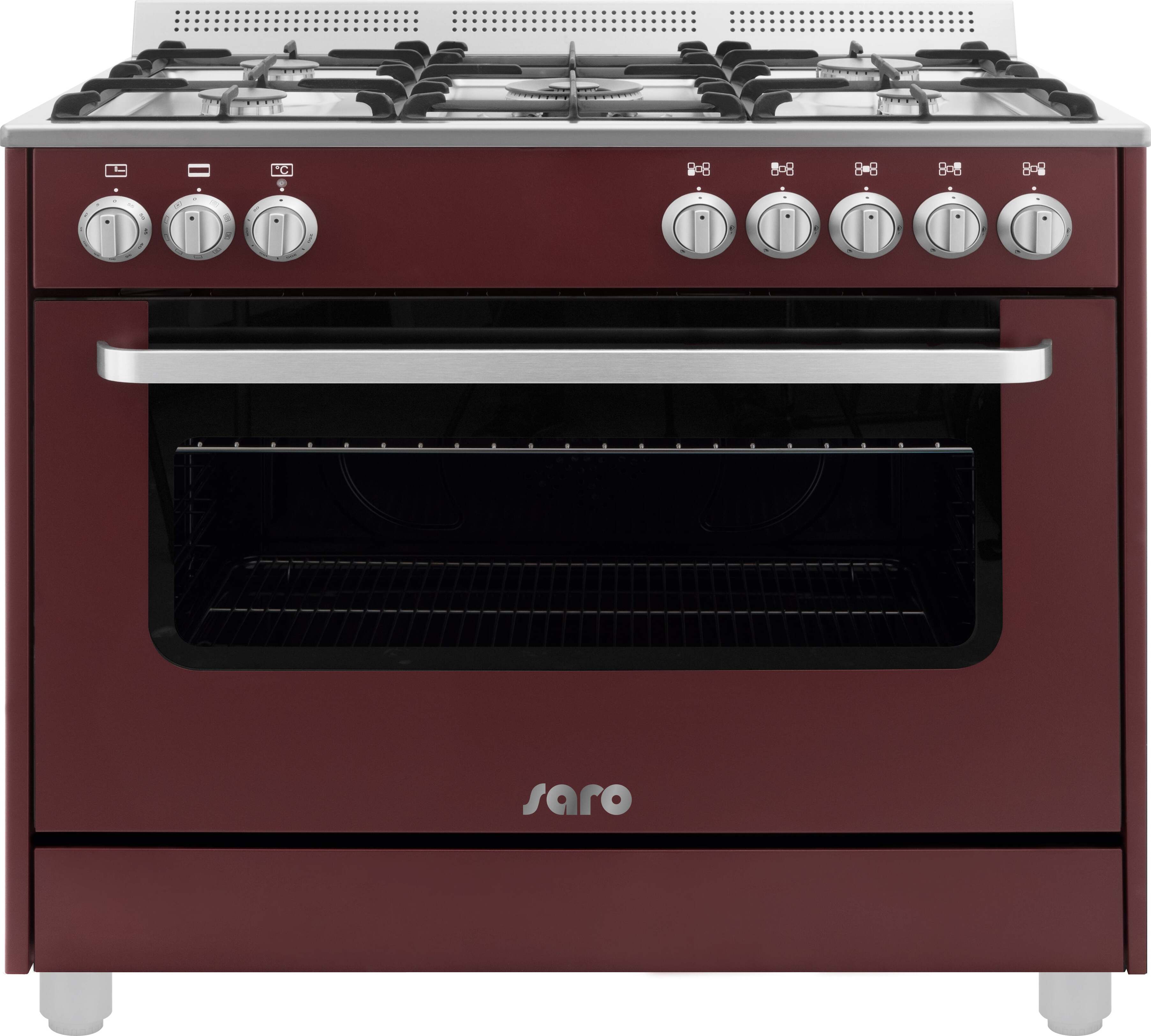 SARO Multifunktionsherd Gas/Elektro / Modell TS95C61LVI bordeaux
