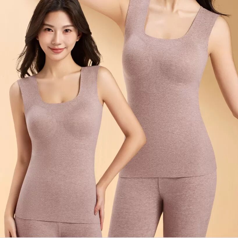 INF Seide Kaschmir Thermo-Unterhemd für Damen - Warme, hautfreundliche Basisschicht XL Kaffee